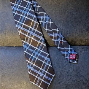 Chaps Brown and Blue Checkered Tie